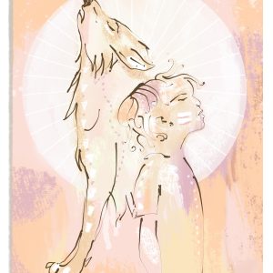 Wolf en het Jongetje l Canvas