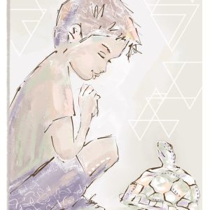 Schildpad en het Jongetje l Canvas
